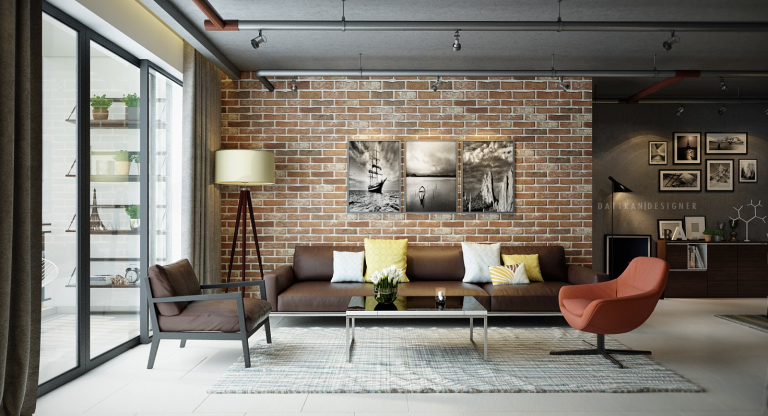 exposed-brick-accent-wall